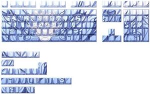 Side Print Dragon Translucent Keycaps 136Keys Side Printed Backlit Keycap Set Ergonomic For Mechanical Keyboards
