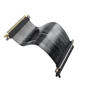 Slimly PCIe5.0 X16 GPU Extension Cable 180degree Parallel Direction Setups Highly Speed Data Transmission
