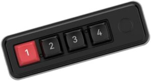 Small Keypad 4 Key Mechanical Keyboard for Gaming and Office Use with Customizable Color Lighting Double USB C Port