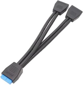 Small Mini USB 3.0 19 Pin/20Pin Internal Extension Header 1 to 2 Adapter Splitter Cable for Motherboard