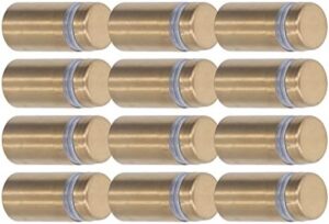 Standoff Screws, Stainless Steel Standoff Screws 12Pcs Stainless Steel Wall Sign Advertising Nails Hardware Aluminum Spacer for Acrylic 12x25mm