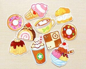 Sweets Stickers, Ice Cream Stickers, Donut Stickers, Waterproof Sticker, Food Sticker, Planner Sticker, Laptop Sticker, Pastry Stickers Set