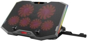 THYIA01B Ergo Gaming Notebook Cooling Stand with 6 Fans/6 Fan Cooling Pad (17.0 Inches)