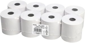 Thermal Paper Rolls 80 x 80mm (Pack of 8), Core 12mm, Length 51m, Tickets for Dataphone, TPV, Cash Registers, POS and EPOS Printers, Thickness 60 g/m², BPA Free