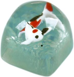 Transparent Keycaps for Mechanical Keyboard Keycap Fish Carp Fancy- Carp Cartoon Translucent-