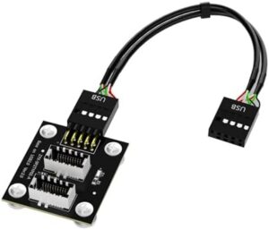Type-E to USB 2.0 9Pin Mainboard Header Male Cable Extension Adapter with Pad Double USB 3.1 Front Panel Socket