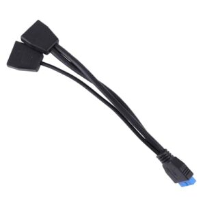 USB 19-Pin Header Extension Cable 1 to 2 Double Ports for Computer Motherboard USB Splitter PCIE Pin