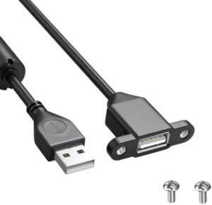 USB 2.0 Front Panel Header Male to USB 2.0 Female Splitter Mainboard Header Extension Cable Adapter with Screw Panel