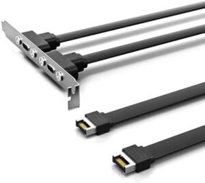 USB 3.1 Front Panel Header Type C Extension Cable with Panel Mount Screw 10Gbps Type Male to USB C Female Adapter