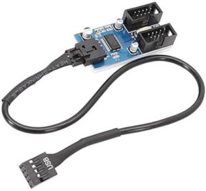 USB 9Pin Expansion Card Female 1 to 2 Female Extension Cable Adapter Circuit Board 2.0 HUBs HUBs for Desktop Motherboards