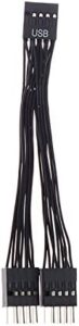 USB 9Pin Extender Cord 1 Female to 2 Male Y Splitter 9-Pin USB Motherboard Cable USB Header Extension Cord
