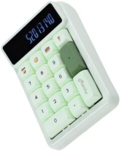 USB Numeric Keypad Mechanical Keyboard 500mAh Energy Saving for Laptops and Desktops, Hot Swappable and Quiet Keypad