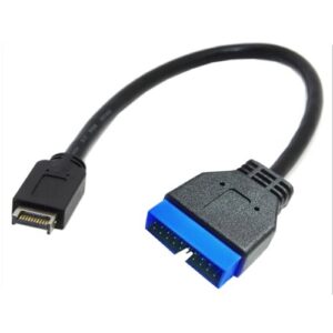 USB3.0 20Pin to USB3.1 TypeE Front Panel Header USB3.1 to USB3.0 Motherboards Extension Cable for Enhances Compatibility