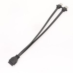 USB3.0 Faceplate Cable 19Pin Motherboards to USB Female Splitter Adapter for PC Case Flat Cable 30cm/50cm/80cm