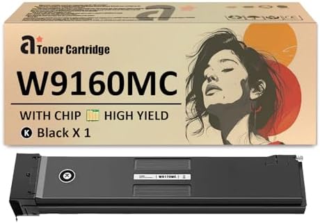 W9160MC Black Toner Cartridge Replacement for HP W9160MC Toner Cartridge Compatible for HP Color Laserjet Managed MFP E87740dn E87750dn E87760dn E87770dn Printers, 1 Pack