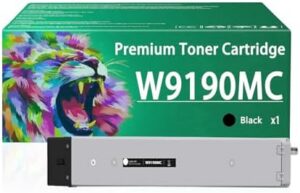 W9190MC Black Toner Cartridges Work for HP Color Laserjet Managed MFP E77822dn E77822z E77825dn E77825z E77830dn E77830z Printers, 58-inch,13-inch,15-inch