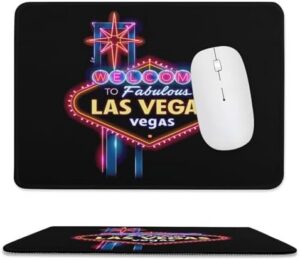 Welcome to Fabulous Las Vegas Rubber Mouse Pad Desk Mat Ultra-Thin Non-Slip Square Gaming Pads for Computers Laptop Office