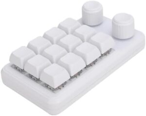 Yosoo 12 Keys Small RGB Light Type C Wired Blue Switch Programmable Mechanical Keyboard for Office Home Entertainment