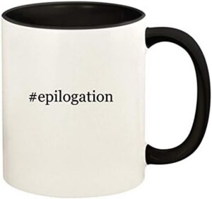 #epilogation – 11oz Hashtag Ceramic Colored Handle and Inside Coffee Mug Cup, Black