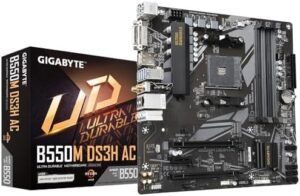 igabyte B550 Ultra Durable Motherboard with Pure Digital VRM Solution, PCIe 4.0 x16 Slot, Dual PCIe 4.0/3.0 M.2 Connectors, Intel Dual Band