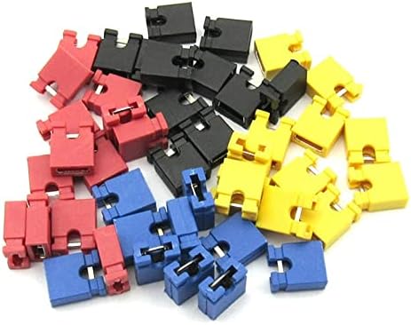100pcs Pin Header Jumper Blocks Connector 2.54 mm for 3 1/2 Hard Disk Drive CD/DVD Drive Motherboard and/or Expansion Car (Color : White)