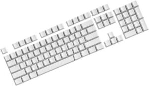104Pcs PBTs Blanks Keycap Mechanical Keyboards Original Height Not Print White Keycap Set for MX Switches