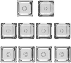 10Pcs Transparent Crystal Keycap Set 1U 1X XDA Profile Ball Press Blank Keycaps for Mechanical Keyboard Transparent Crystal Blank Keycaps