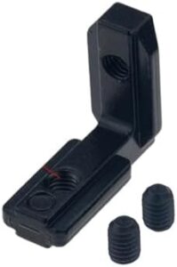 10pcs/Pack 2020 Black L-Shaped Internal Angle Connector Connection Bracket with Screws for 1515 2020 3030 4040 EU Aluminum Profiles(30-M6)