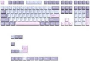 126Keys Macaron Keycaps Set Double Shot Molded Keycaps for Mechanical Keyboard Enhances Typing