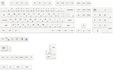 126Keys Minimalists White Keycaps Simple White Keycap for Mechanical Keyboard Personalise Japanese Keycap Set