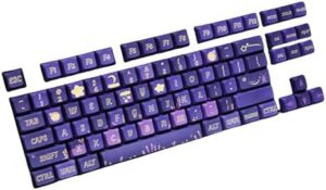 127 Key Lavender Themed Keycap Dye Sublimation Keycap Set for Customs Mechanical Keyboards