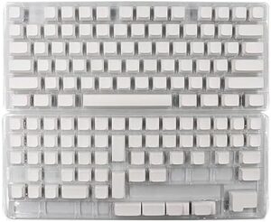 134PCS Stylish White Keycaps XDA Height PBT DyeSub Keycap Set for Mechanical Keyboard
