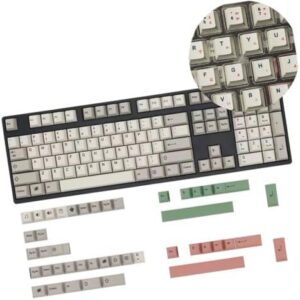149 Key Retro Keycap Set English/Korean/Japanese/Russian for Mechanical Keyboards Improved Typing Efficiency