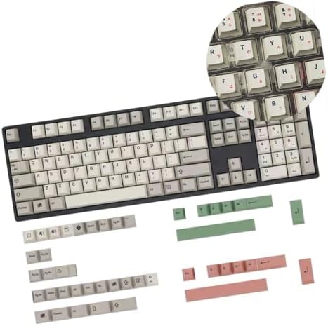 149 Key Retro Keycap Set English/Korean/Japanese/Russian for Mechanical Keyboards Improved Typing Efficiency