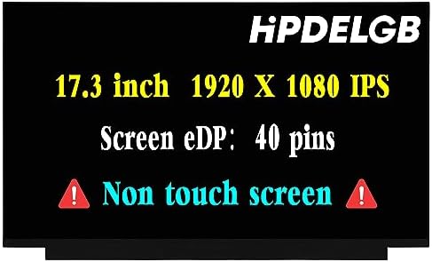17.3" Screen Replacement for MSI Katana 17 B13VFK Series LCD Digitizer Display Panel 40 pins 144Hz FHD 1920 X 1080 IPS Non-Touch