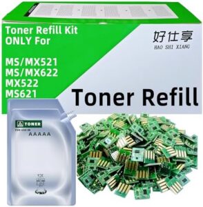 Toner Refill Kit for 56F1U00 High Yield Toner Refill Compatible ONLY for Lexmark MS521 MS621 MS622 MX521 MX522 MX622 Printer (Toner Refill Kit for 56F1U00-25000Pages)