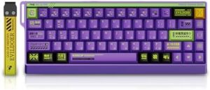 MADLIONS FIRE68 Ultra Magnetic Switch Keyboard,Aluminium CNC Hall Effect Rapid Trigger Gaming Keyboard Fast Adjustable Actuation Custom RGB Programmable NKRO 65% Wired Mechanical Keyboard (Purple)