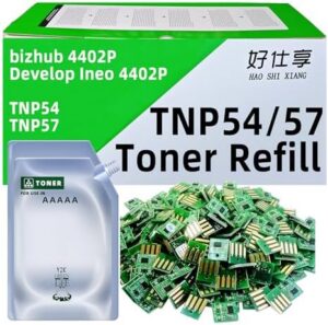 Toner Refill Kit for TNP54 TNP57 AADX050 AADX0D0 High Yield Toner Refill Compatible for Konica Minolta Bizhub 4402P Develop Ineo 4402P Printer (Toner Refill Kit for 4402-25000Pages)
