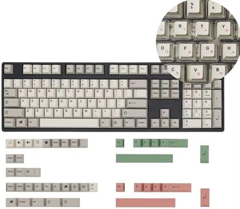 149 Key Backlight Keycaps Retro 9009 English/Korean/Japanese/Russian Keycap for Mechanical Keyboards Offering Durabiltiy