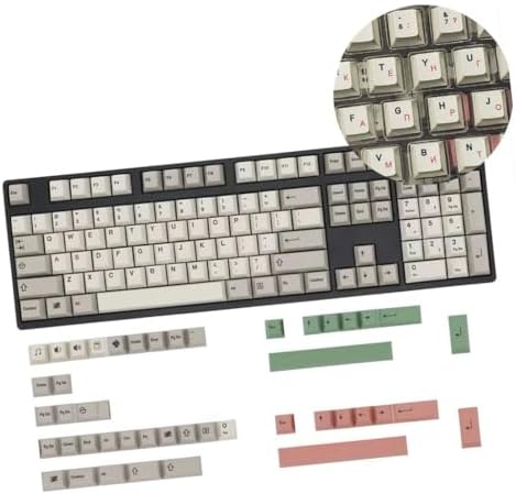 149 Key Retro Keycap Set English/Korean/Japanese/Russian for Mechanical Keyboards Improved Typing Efficiency