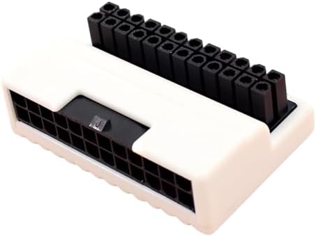 24Pin Female to 24pin Male Power Adapter 90 Degree Angled 24-Pin Power Supply Jumpers Bridge Tool Connector for Desktop