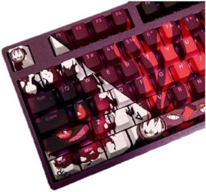 Computer keyborads PBT Dye Upgrade 108 Keycap Set Profile with Puller for Cherry Mx Gateron Kailh Switch Mechanical Keyboard Japanese Anime (1)