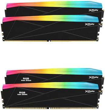 V-Color DDR5 SCC 2+2 KIT Manta XFinity 48GB(24GBx2) 8000MHz CUDIMM with RGB Filler kit CL38 1.4V RGB Gaming Desktop Upgrade RAM Memory Module - Black/Silver (TMXFCL2480838KS-DK)