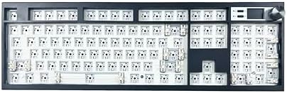 BOYI GMK104 Barebones Keyboard Kit,VIA Programable Gasket Mounted BT5.0/2.4GHz/Type-C Wired 100% Full Size Custom PCB DIY Hot-Swap Mechanical Keyboard with Screen&Knob(Black)
