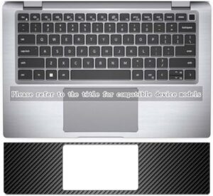 [2 Pack] Synvy Protector Film, compatible with HP OMEN by HP Pavilion Gaming 15 15-dh000/15-dh0015TX/15-dh0010TX 15.6"" Carbon Fiber Keyboard Trackpad TouchPad Sticker [ Not Tempered Glass ], Black
