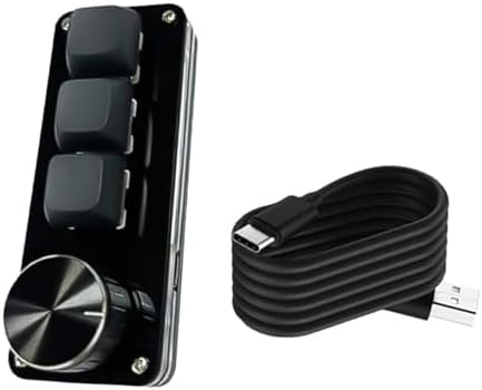 Ergonomic Macro Keyboards with Customs Knob for Gaming and Productivity Tasks Customizable Buttons Progammable Keyboard