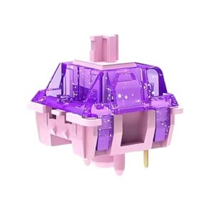 BOYI FS Shine Purple Switch,5 Pin Linear Mechanical Switch Set,35 Pieces for Mechanical Gaming Keyboard Compatiable with MX Keycaps Pre-lubed DIY Custom Mechanical Keyboard Switches