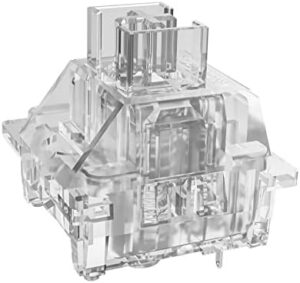 Redragon A113 HP2 Panda Crystal Mechanical Keyboard Switches, Clear Lubed Tactile Switches for Keyboard DIY, 3pin 60gf RGB MX Compatible Switches with Puller(38 pcs)