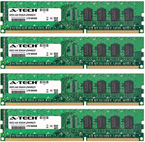 A-Tech 16GB KIT (4 x 4GB) for Biostar A Motherboard Series A770E3 A87L3G A960A3+. DIMM DDR3 Non-ECC PC3-10600 1333MHz RAM Memory.