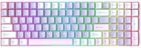 FKZ DK96 Wireless Mechanical Keyboard,Tri-Mode BT5.0/2.4GHz/USB-C Wired Hot Swap Custom RGB Gaming Keyboard Full Size 100 Keys Creamy Keyboard with Numpad Ergonomic NKRO Keyboard(Purple&White)